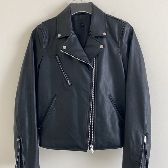 Uniqlo Womens’ Imitation Leather Biker Jacket - Picture 1 of 16